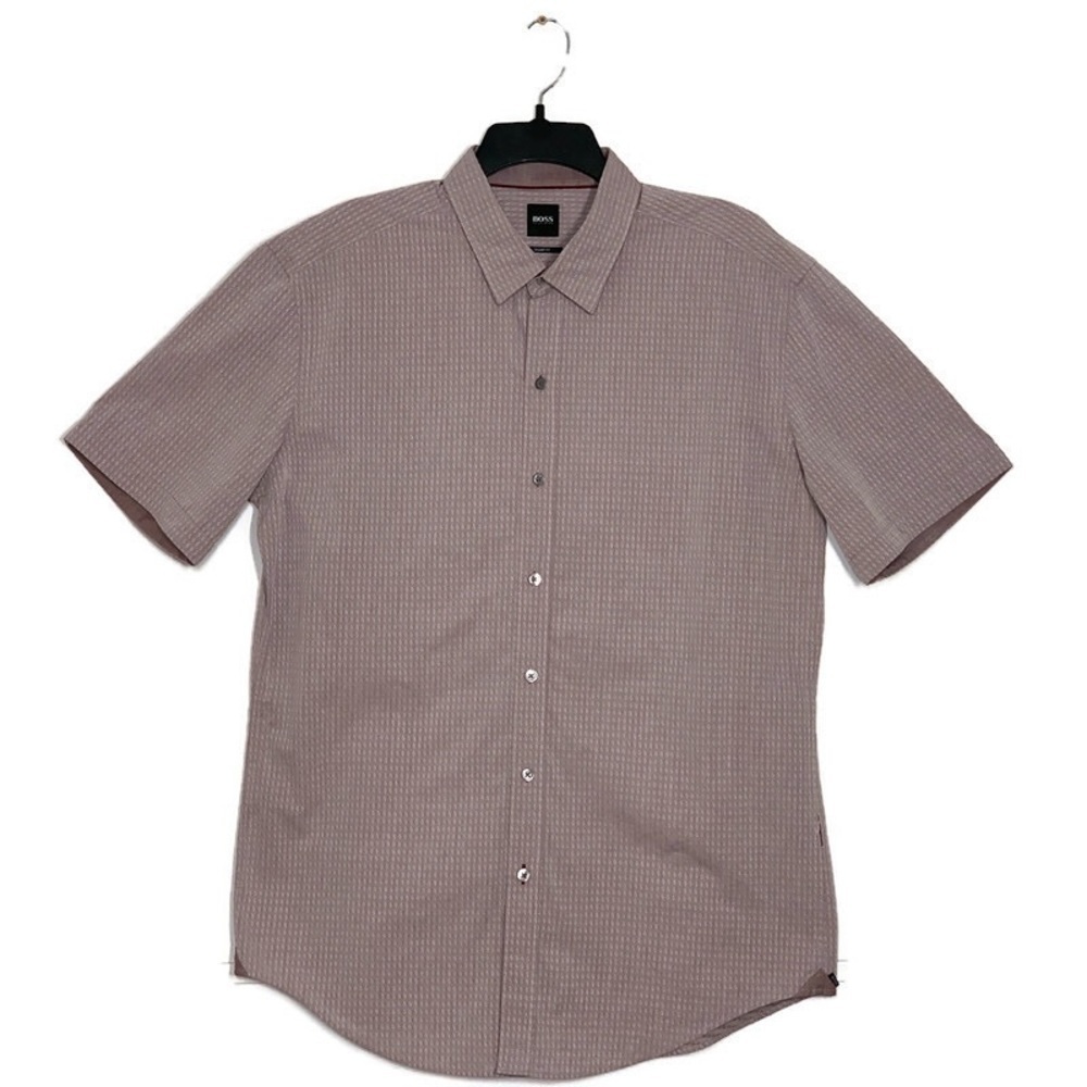 HUGO BOSS Robb Button Up Short  Sleeve Men's Shirt